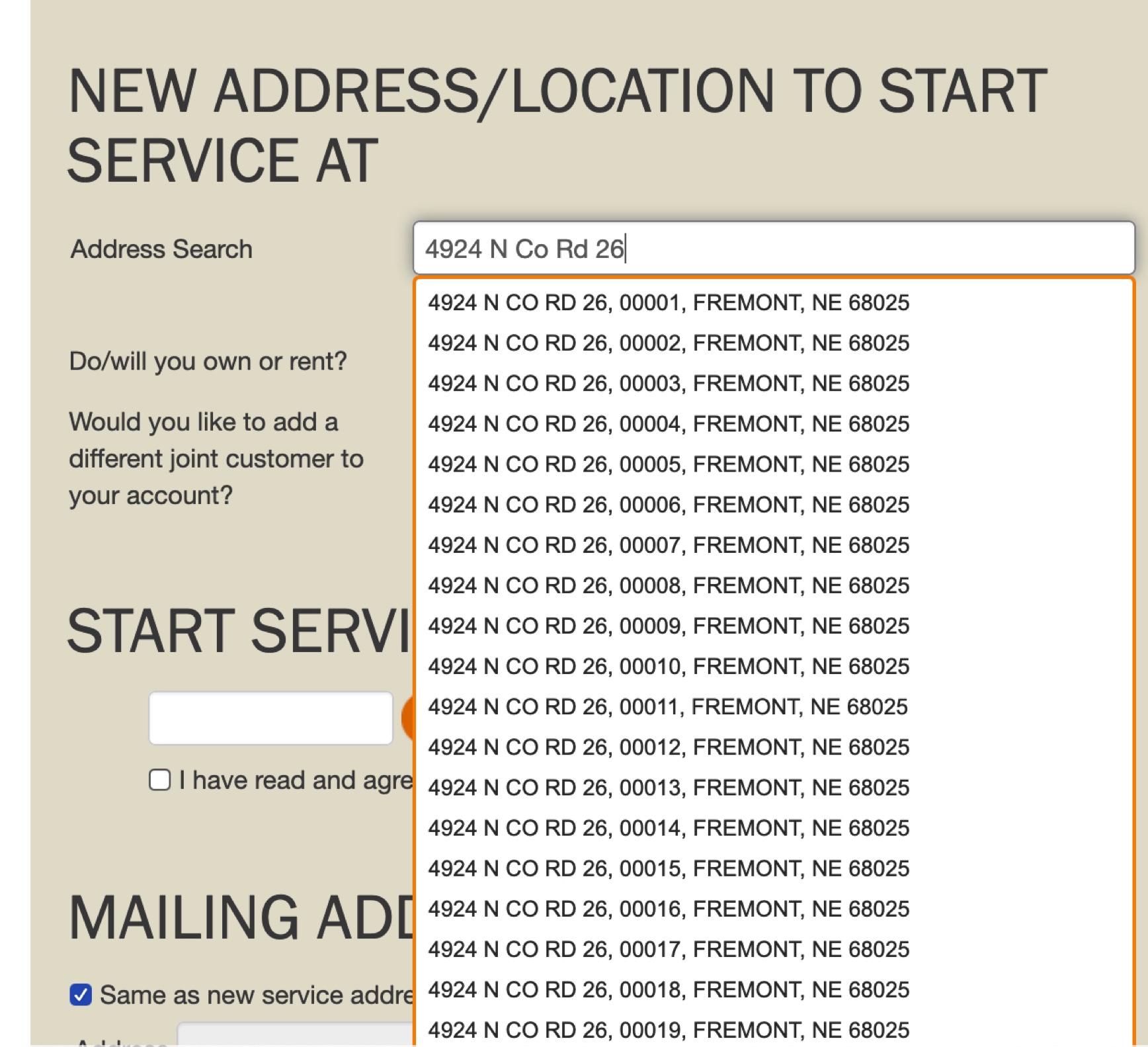 OPPD New Address Search